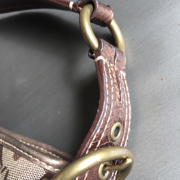 Coach Signature Shoulder Bag, Coach Fabric Bag - Picture 3 of 8